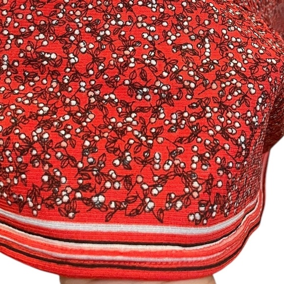 Max Studio Red Floral Print Tiered Sleeveless Flowy Tiered Shift Sundress Size 8 - Picture 6 of 16